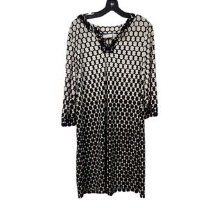 Chico's size 3 black and white casual and comfortable dress
